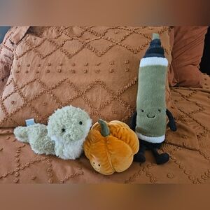 Jellycat Amuseable Marker, Squishy Pumpkin, Little Snake Rare Lot